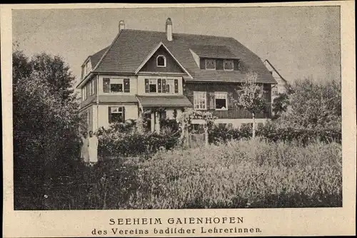 Ak Gaienhofen am Bodensee, Seeheim des Vereins badischer Lehrerinnen