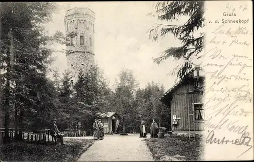 Ak Suhl in Thüringen, Schneekopf, Aussichtsturm