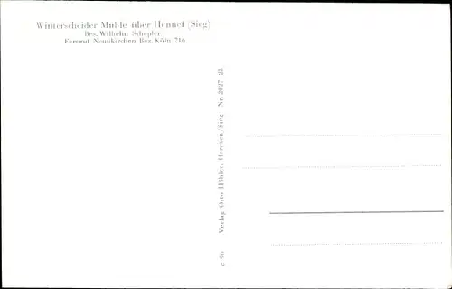 Ak Hennef an der Sieg, Winterscheider Mühle