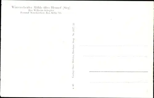 Ak Hennef an der Sieg, Winterscheider Mühle