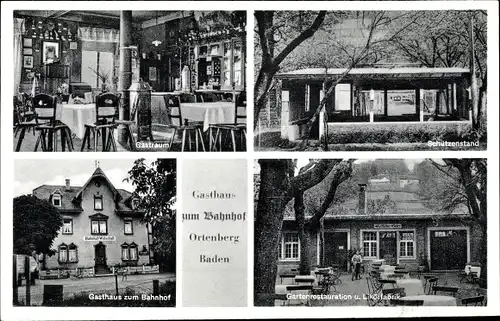 Ak Ortenberg in Baden, Gasthaus zum Bahnhof