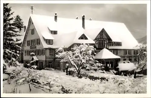 Ak Klosterreichenbach Baiersbronn Schwarzwald, Pension Sonne Post