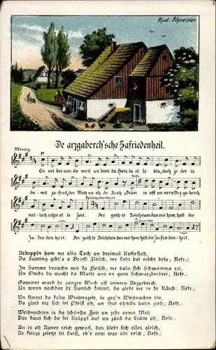 Lied Künstler Ak Schneider, Rud., De arzgaberch'sche Zafriedenheit, Wilhelm Vogel