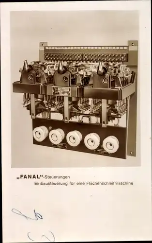 Ak Fanal Steuerungen, Einbausteuerung für Flächenschleifmaschine, Reklame