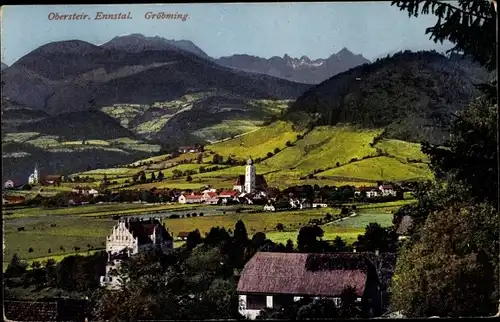 Ak Gröbming Steiermark, Panorama, Ennstal