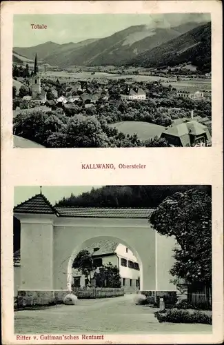 Ak Kallwang Kalwang Steiermark, Ritter von Guttman'sches Rentamt, Totalansicht