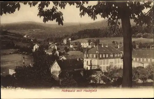 Ak Le Hohwald Elsass Bas Rhin, Gesamtansicht mit Hochfeld, Champ du Feu