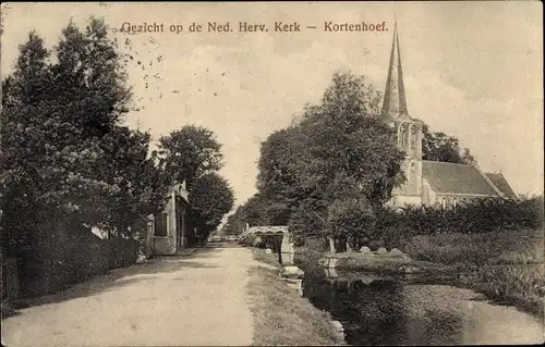 Ak Kortenhoef Nordholland, Gezicht op de Ned. Herv. Kerk