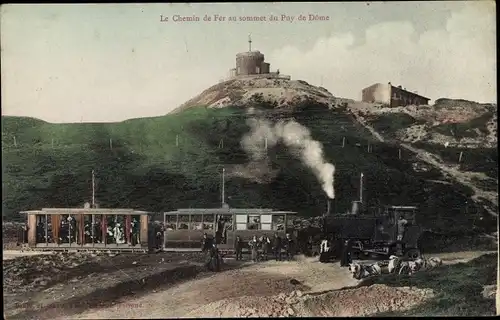 Ak Puy de Dôme, Le Chemin de Fer au Sommet, Eisenbahn