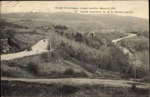 Ak Puy de Dôme, Circuit d'Auvergne, Coupe Gordon Bennett 1906, Grand tournant