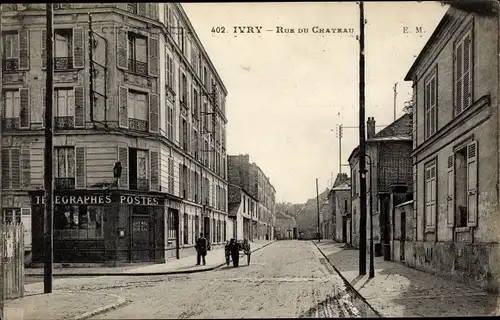 Ak Ivry Hauts de Seine, Rue du Chateau