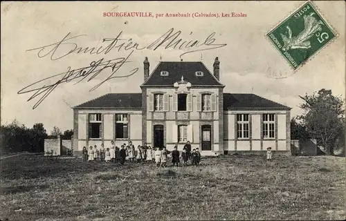 Ak Bourgeauville Calvados, Les Ecoles