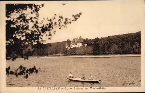 Ak La Breille les Pins Maine et Loire, L'Etang des Hautes Belles, Ruderpartie