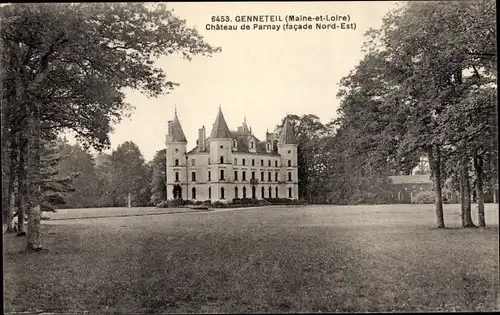 Ak Parnay Maine-et-Loire, Château de Parnay, Facade Nord Est