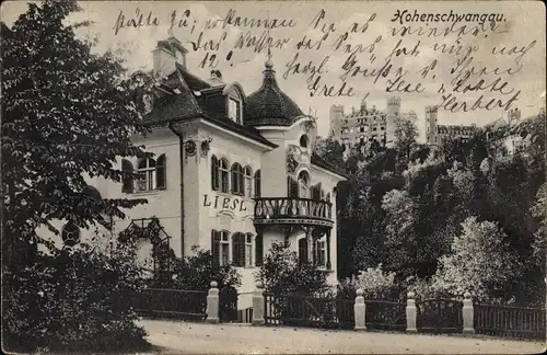 Ak Hohenschwangau Schwangau im Ostallgäu, Gasthaus Liesl