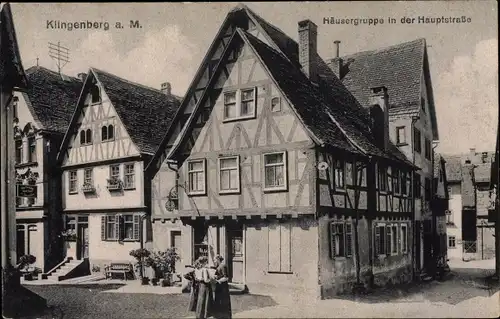 Ak Klingenberg am Main Unterfranken, Häusergruppe, Hauptstraße