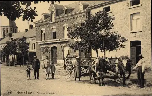 Ak Han sur Lesse Wallonien Namur, Attelage Ardennais