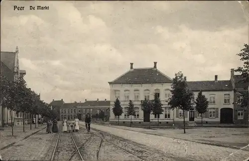 Ak Peer Flandern Limburg, De Markt