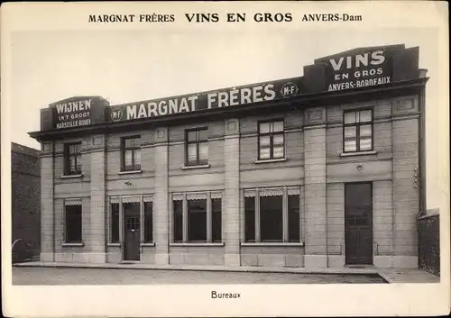 Ak Anvers Antwerpen Flandern, Margnat Fréres Vins en Gros