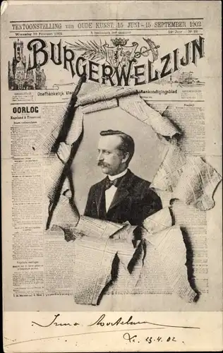 Zeitungs Ak Burgerwelzijn, 15.09.1902, Tentoonstelling van oude kunst 1902