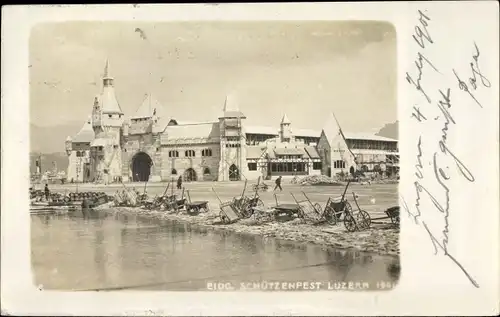 Ak Luzern Stadt Schweiz, Eidgenössisches Schützenfest 1901