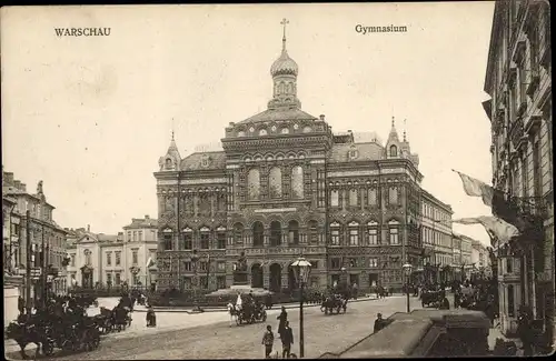 Ak Warszawa Warschau Polen, Gymnasium