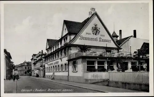 Ak Lörrach in Baden, Brauerei Lasser