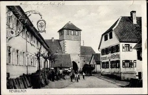 Ak Neubulach im Schwarzwald, Restaurant zum Hirsch, Tor