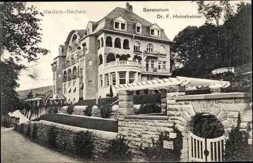 Ak Baden Baden am Schwarzwald, Sanatorium Dr. F. Heinsheimer