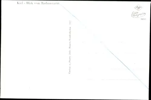 Ak Hansestadt Kiel, Blick vom Rathausturm, Panorama