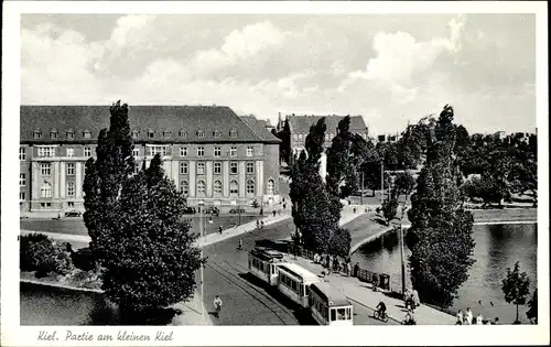 Ak Hansestadt Kiel, Kleiner Kiel, Straßenbahn