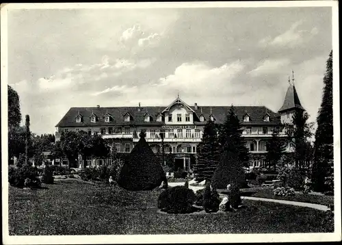 Ak Hahnenklee Bockswiese Goslar, Heilklinik Hotel Hahnenkleer Hof, Parkanlage