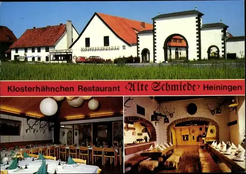 Ak Heiningen am Oderwald, Klosterhähnchen Alte Schmiede, Fam. Findeklee