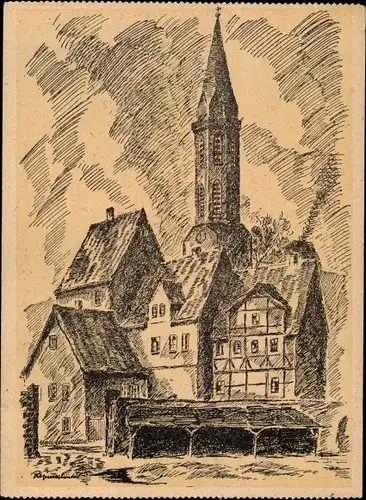 Künstler Ak Piepenschneider, E., Linden Hannover in Niedersachsen, Martinskirche