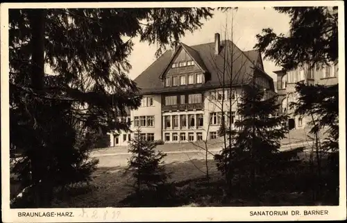 Ak Braunlage im Oberharz, Sanatorium Dr. Barner