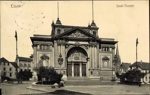 Ak Essen im Ruhrgebiet Nordrhein Westfalen, Stadttheater