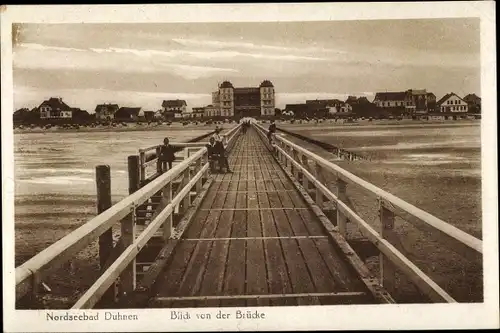 Ak Duhnen Cuxhaven in Niedersachsen, Brücke, Panorama