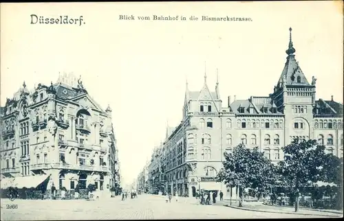 Ak Düsseldorf am Rhein, Bismarckstraße