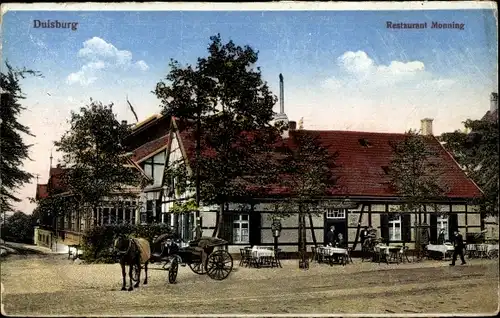 Ak Duisburg im Ruhrgebiet, Restaurant Monning