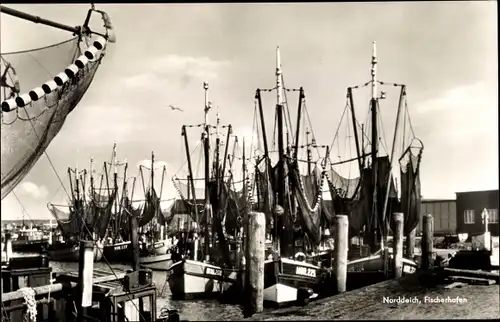 Ak Norddeich in Dithmarschen, Fischerhafen