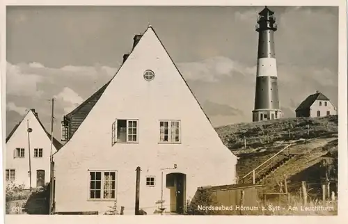 Ak Hörnum auf Sylt Nordfriesland, Leuchtturm