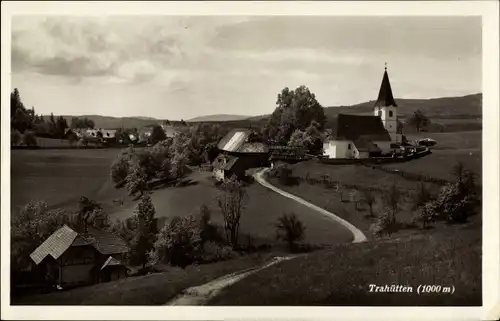 Foto Ak Trahütten Steiermark, Panorama, Kirche