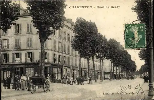 Ak Charenton Hauts de Seine, Quai de Bercy