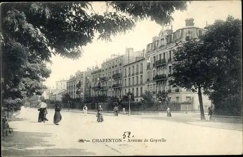 Ak Charenton Hauts de Seine, Avenue de Gravelle