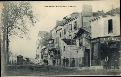 Ak Charenton Hauts de Seine, Quai des Carriéres