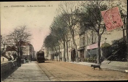 Ak Charenton Hauts de Seine, Rue des Carriéres