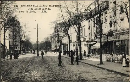 Ak Charenton Saint Maurice Hauts de Seine, Rue Saint Mandé
