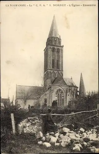 Ak Norrey Calvados, L'Eglise, Ensemble