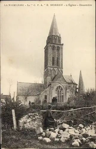 Ak Norrey Calvados, L'Eglise, Ensemble