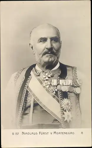 Ak Nikolaus Fürst von Montenegro, Portrait, Uniform, Orden